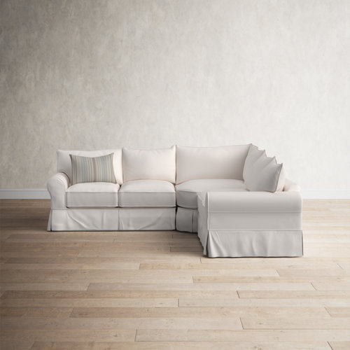 Farmhouse & Rustic Slipcovered Sectional Sofas Birch Lane